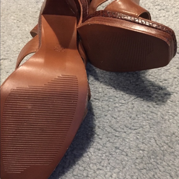 Vintage Michael Kors Leather Heeled Sandal Slides — US 9 - Picture 3 of 8